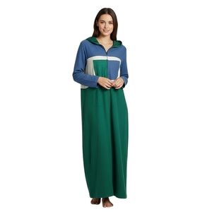 Colorblock Hooded Robe Lounge master